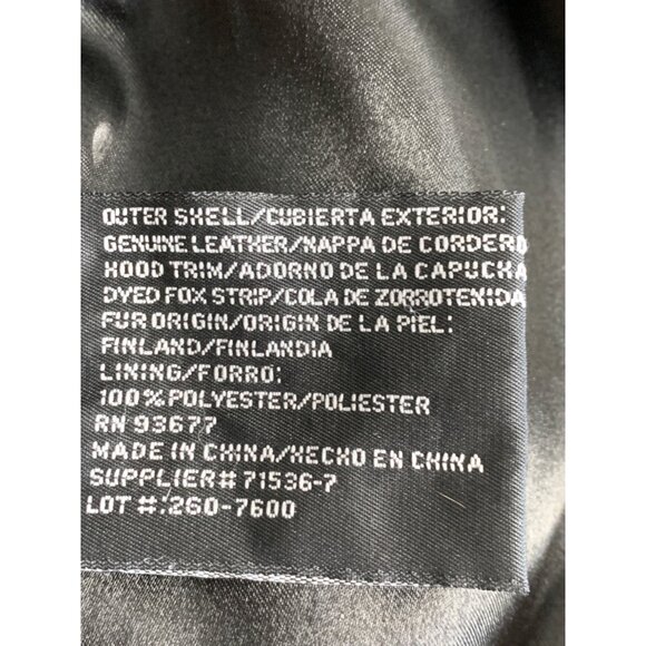 VTG Womens Worthington Size L Lambskin Leather Coat Black EUC Pockets 7025 - Picture 9 of 11